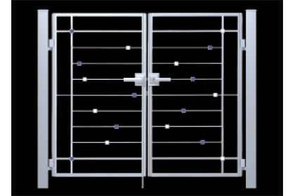 2型　門扉取り付け用タイル取り付け例　三協アルミ　門まわり　モダン　おしゃれ　エクステリア　愛知・名古屋の外構専門店パートナーホームのエクステリア　製品一覧　鋳物門扉　マイリッシュS|パートナーホーム