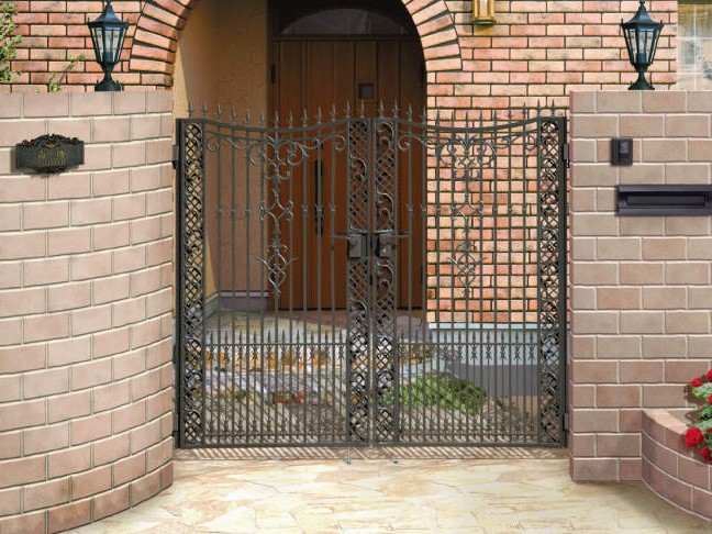 三協アルミ　鋳物門扉　ビアンソード【外構エクステリア商品】|スポットグレー（SHI）　三協アルミ　門まわり　モダン　おしゃれ　エクステリア　愛知・名古屋の外構専門店パートナーホームのエクステリア　製品一覧　鋳物門扉　ビアンソード|パートナーホーム