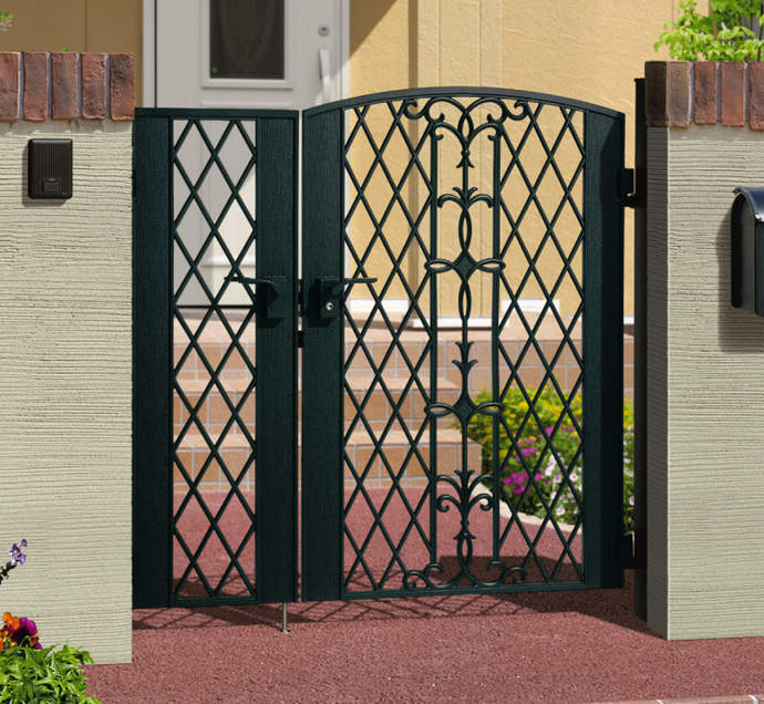 6型　親子仕様　三協アルミ　門まわり　モダン　おしゃれ　エクステリア　愛知・名古屋の外構専門店パートナーホームのエクステリア　製品一覧　鋳物門扉　フェアル|パートナーホーム