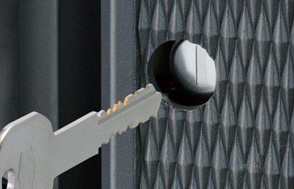 外：シリンダー錠 外側はシリンダー錠で施解錠が可能です。 三協アルミ　門まわり　モダン　おしゃれ　エクステリア　愛知・名古屋の外構専門店パートナーホームのエクステリア　製品一覧　鋳物門扉　三協アルミ　門まわり　モダン　おしゃれ　エクステリア　愛知・名古屋の外構専門店パートナーホームのエクステリア　製品一覧　鋳物門扉　アリッサム　|パートナーホーム