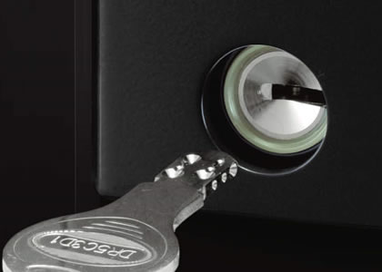 外：ディンプル錠 ピッキングやキーを複製されにくい、ディンプルキーを採用しています。 三協アルミ　門まわり　モダン　おしゃれ　エクステリア　愛知・名古屋の外構専門店パートナーホームのエクステリア　製品一覧　鋳物門扉　木粉入り樹脂門扉　プラウディ|パートナーホーム