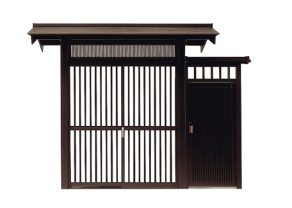 片袖タイプ　三協アルミ　門まわり　モダン　おしゃれ　エクステリア　愛知・名古屋の外構専門店パートナーホームのエクステリア　製品一覧　鋳物門扉　アルミ門戸　志貴野|パートナーホーム