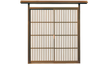 柳格子　三協アルミ　門まわり　モダン　おしゃれ　エクステリア　愛知・名古屋の外構専門店パートナーホームのエクステリア　製品一覧　鋳物門扉　アルミ門戸　福野|パートナーホーム