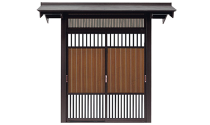 たて板戸　基本タイプ　三協アルミ　門まわり　モダン　おしゃれ　エクステリア　愛知・名古屋の外構専門店パートナーホームのエクステリア　製品一覧　鋳物門扉　アルミ門戸　志貴野|パートナーホーム