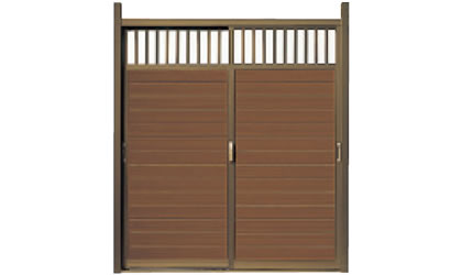 横板戸　三協アルミ　門まわり　モダン　おしゃれ　エクステリア　愛知・名古屋の外構専門店パートナーホームのエクステリア　製品一覧　鋳物門扉　アルミ門戸　福野|パートナーホーム