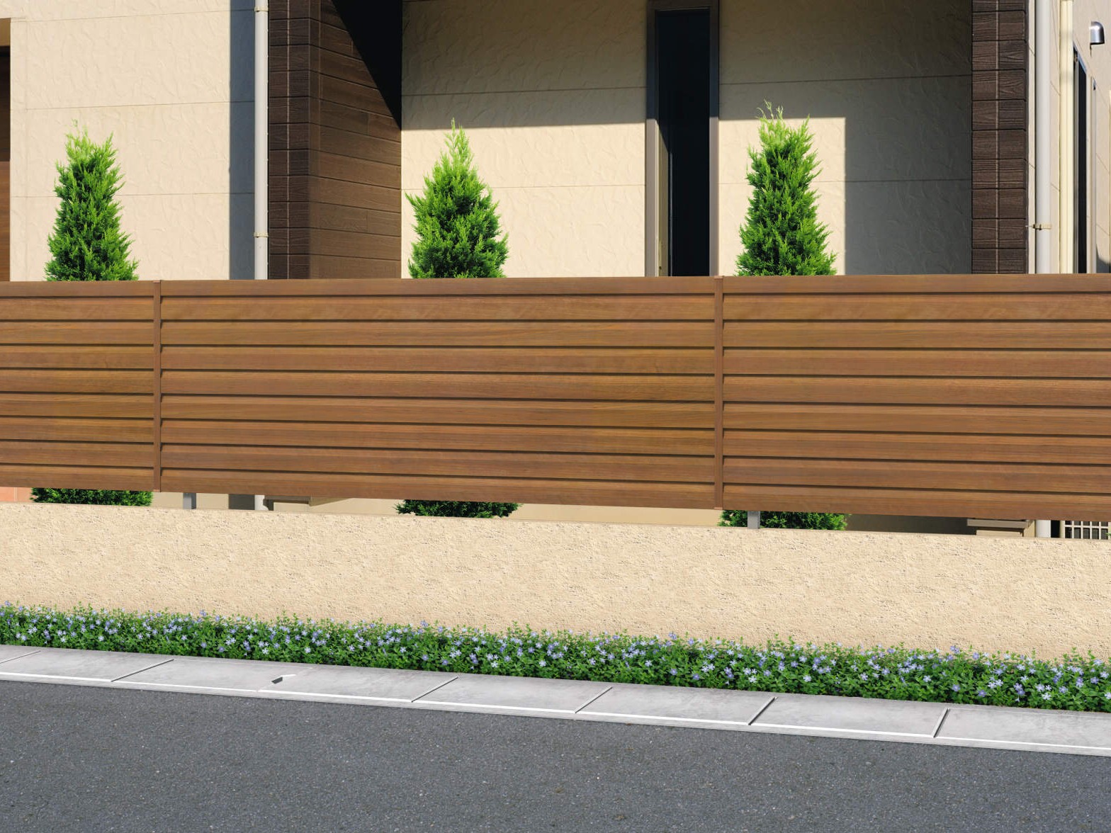 三協アルミ　形材フェンス　フレイナ　Y5型・T1型・YM型【外構エクステリア商品】|サムネイル　三協アルミ　門・フェンスまわり　フェンス・スクリーン　目隠し　モダン　おしゃれ　エクステリア　愛知・名古屋の外構専門店パートナーホームのエクステリア　製品一覧　形材フェンス　フレイナ|パートナーホーム