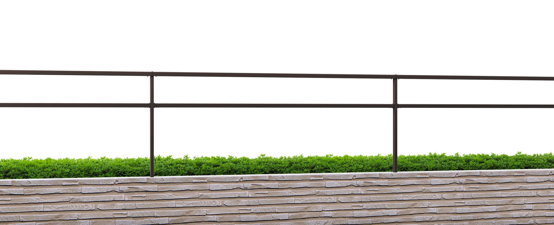 2008/ダークブロンズ（BD）　三協アルミ　門・フェンスまわり　フェンス・スクリーン　目隠し　モダン　おしゃれ　エクステリア　愛知・名古屋の外構専門店パートナーホームのエクステリア　製品一覧　形材フェンス　ジーエムLight|パートナーホーム