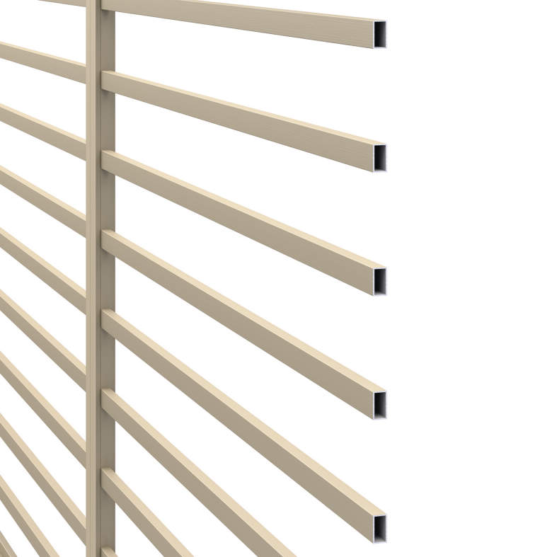 YK1型 （横細格子）　三協アルミ　門・フェンスまわり　フェンス・スクリーン　目隠し　モダン　おしゃれ　エクステリア　愛知・名古屋の外構専門店パートナーホームのエクステリア　製品一覧　形材フェンス　レジリア|パートナーホーム