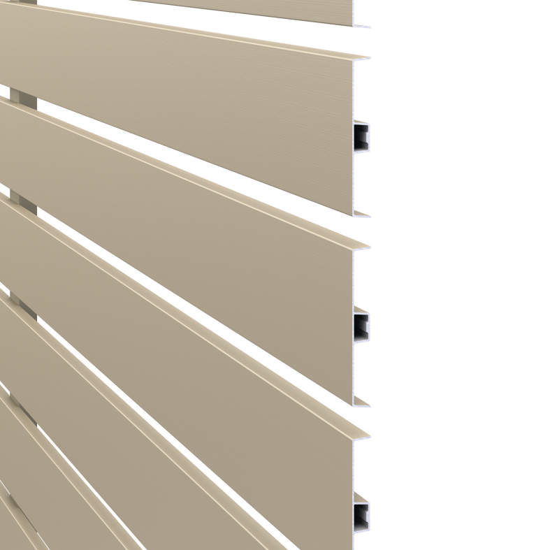 目隠し率　88.2% 採光率　　11.8% 通風率　　12.4%　YK3型（横板格子）三協アルミ　門・フェンスまわり　フェンス・スクリーン　目隠し　モダン　おしゃれ　エクステリア　愛知・名古屋の外構専門店パートナーホームのエクステリア　製品一覧　形材フェンス　レジリア　|パートナーホーム