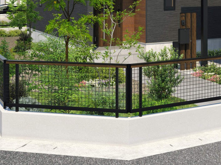 三協アルミ　形材フェンス　ハイブリッドT・T【外構エクステリア商品】|サムネイル　三協アルミ　門・フェンスまわり　フェンス・スクリーン　目隠し　モダン　おしゃれ　エクステリア　愛知・名古屋の外構専門店パートナーホームのエクステリア　製品一覧　形材フェンス　ハイブリッドT・T|パートナーホーム