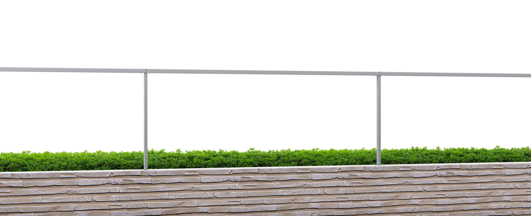 2008/サンシルバー（SLC） EG021812　三協アルミ　門・フェンスまわり　フェンス・スクリーン　目隠し　モダン　おしゃれ　エクステリア　愛知・名古屋の外構専門店パートナーホームのエクステリア　製品一覧　形材フェンス　ジーエムLight|パートナーホーム