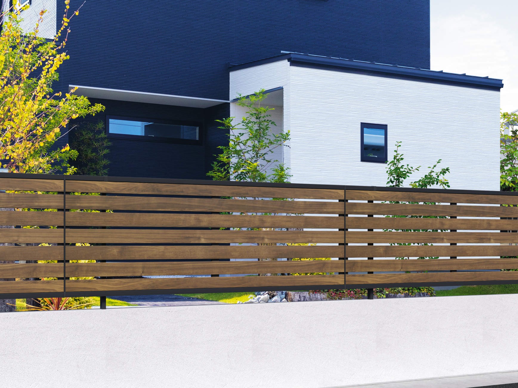 三協アルミ　形材フェンス　シャトレナⅡ　仕様【外構エクステリア商品】|三協アルミ　門・フェンスまわり　フェンス・スクリーン　目隠し　モダン　おしゃれ　エクステリア　愛知・名古屋の外構専門店パートナーホームのエクステリア　製品一覧　形材フェンス　シャトレナⅡ　サムネイル|パートナーホーム