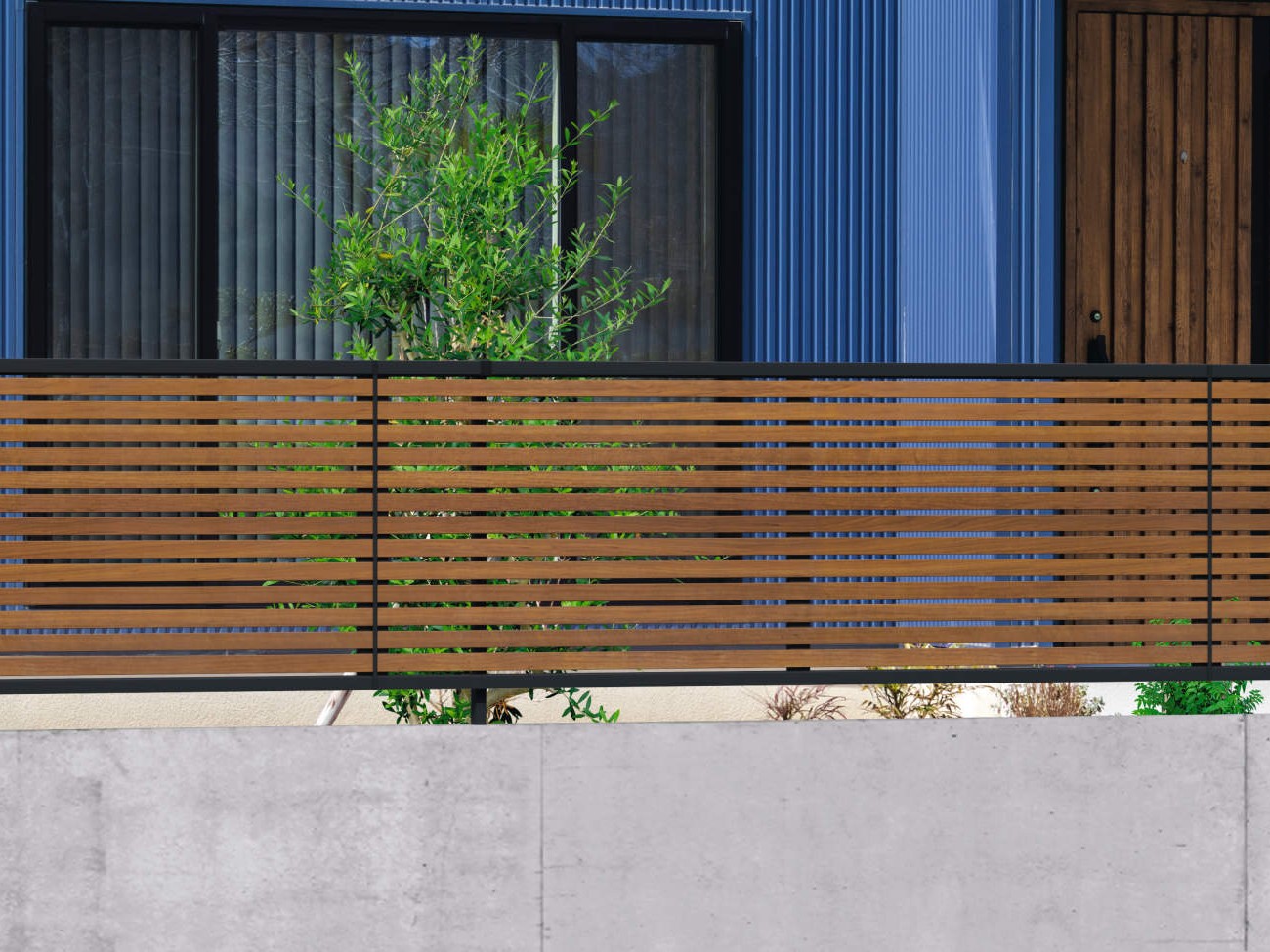 三協アルミ　形材フェンス　シャトレナⅡ　5型・6型【外構エクステリア商品】|サムネイル　5型（横太格子） 三協アルミ　門・フェンスまわり　フェンス・スクリーン　目隠し　モダン　おしゃれ　エクステリア　愛知・名古屋の外構専門店パートナーホームのエクステリア　製品一覧　形材フェンス　シャトレナⅡ　|パートナーホーム