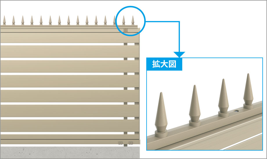 三協アルミ　門・フェンスまわり　フェンス・スクリーン　目隠し　モダン　おしゃれ　エクステリア　愛知・名古屋の外構専門店パートナーホームのエクステリア　製品一覧　形材フェンス　レジリア|パートナーホーム