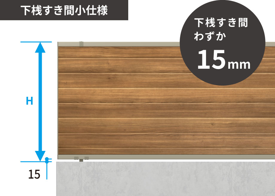 下桟すき間小タイプ　三協アルミ　門・フェンスまわり　フェンス・スクリーン　目隠し　モダン　おしゃれ　エクステリア　愛知・名古屋の外構専門店パートナーホームのエクステリア　製品一覧　形材フェンス　シャトレナⅡ|パートナーホーム