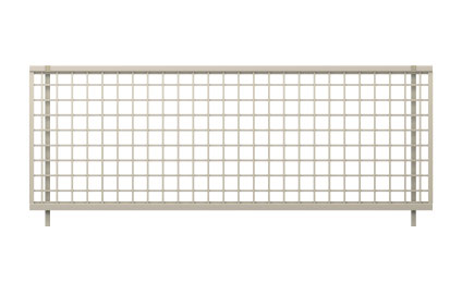 TYK型 （マス格子）　三協アルミ　門・フェンスまわり　フェンス・スクリーン　目隠し　モダン　おしゃれ　エクステリア　愛知・名古屋の外構専門店パートナーホームのエクステリア　製品一覧　形材フェンス　レジリア|パートナーホーム