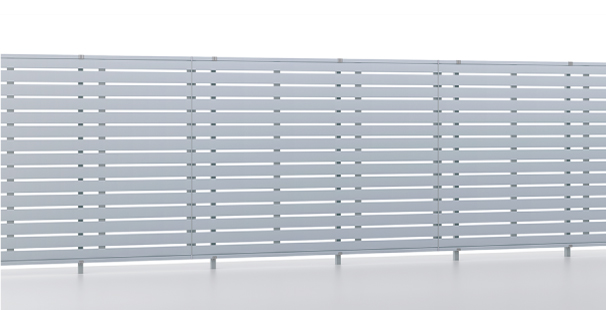 YK3型（横板格子） 三協アルミ　門・フェンスまわり　フェンス・スクリーン　目隠し　モダン　おしゃれ　エクステリア　愛知・名古屋の外構専門店パートナーホームのエクステリア　製品一覧　形材フェンス　レジリアハイタイプ　|パートナーホーム