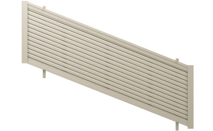 YLK型（横ルーバー傾斜地用）三協アルミ　門・フェンスまわり　フェンス・スクリーン　目隠し　モダン　おしゃれ　エクステリア　愛知・名古屋の外構専門店パートナーホームのエクステリア　製品一覧　形材フェンス　レジリア　|パートナーホーム