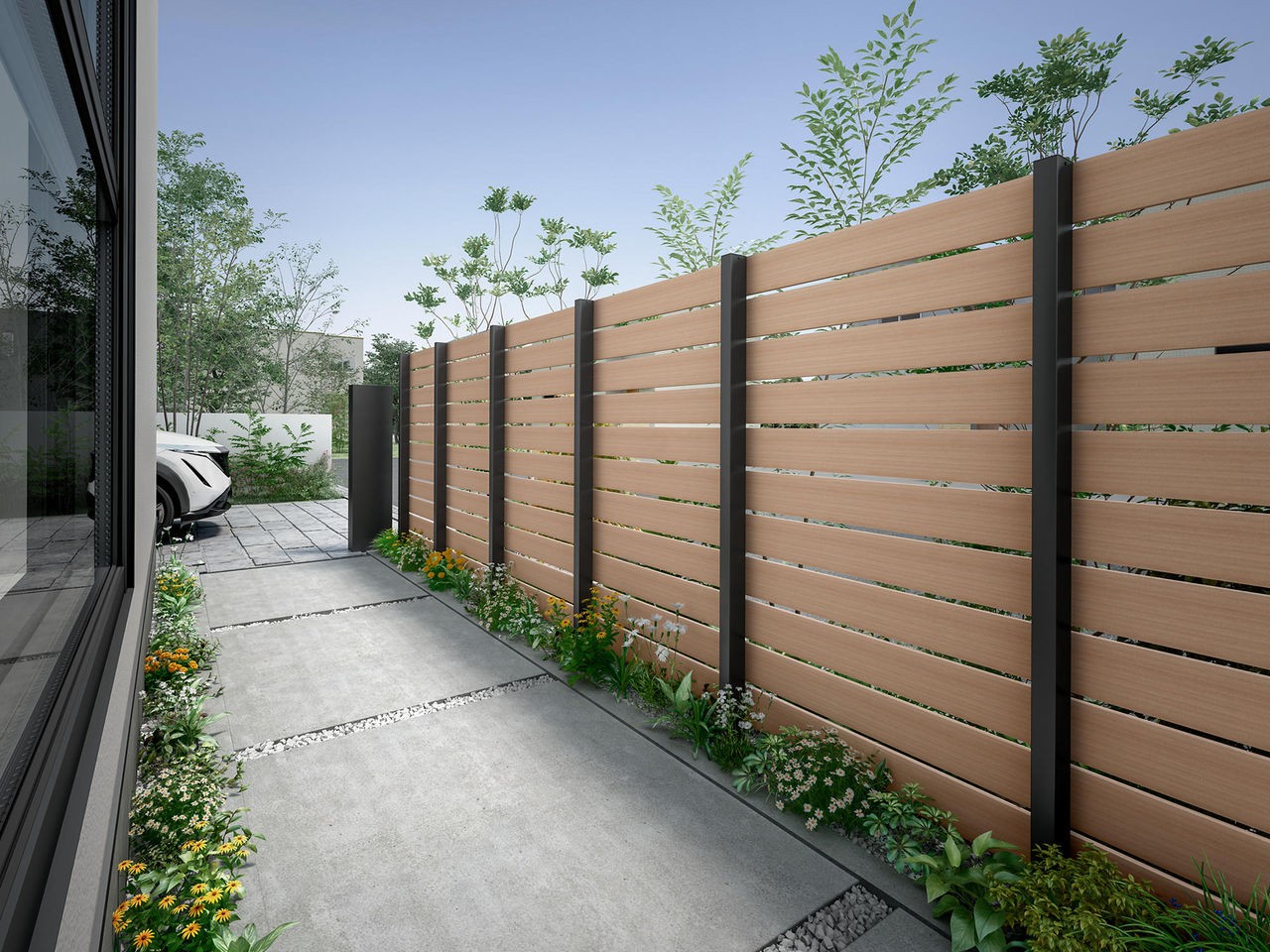 LIXIL　フェンスAW【外構エクステリア商品】|サムネイル　LIXIL　門・フェンスまわり　フェンス・スクリーン　目隠し　モダン　おしゃれ　エクステリア　愛知・名古屋の外構専門店パートナーホームのエクステリア　製品一覧　フェンスAW　|パートナーホーム