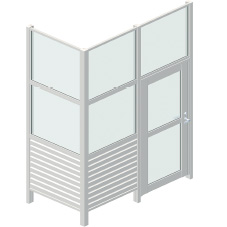 袖門扉との組み合わせ 三協アルミ　門・フェンスまわり　フェンス・スクリーン　目隠し　モダン　おしゃれ　エクステリア　愛知・名古屋の外構専門店パートナーホームのエクステリア　製品一覧　ガーデンスクリーン　LALAスクリーン|パートナーホーム