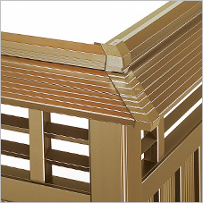 コーナー部材（90°） よりデザイン性を高めたコーナー連結カバーを標準装備しました。　三協アルミ　門・フェンスまわり　フェンス・スクリーン　目隠し　モダン　おしゃれ　エクステリア　愛知・名古屋の外構専門店パートナーホームのエクステリア　製品一覧　形材フェンス　大和塀|パートナーホーム