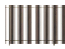 M2型 たて細格子タイプ　三協アルミ　門・フェンスまわり　フェンス・スクリーン　目隠し　モダン　おしゃれ　エクステリア　愛知・名古屋の外構専門店パートナーホームのエクステリア　製品一覧　ガーデンスクリーン　エルファード片面タイプ|パートナーホーム