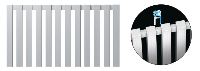 9型（形材タイプ）／たて格子タイプ フルサイズをそろえた充実のバリエーション。 スタンダードなデザインで、格子の間から適度な採光・通風が得られます。　三協アルミ　門・フェンスまわり　フェンス・スクリーン　目隠し　モダン　おしゃれ　エクステリア　愛知・名古屋の外構専門店パートナーホームのエクステリア　製品一覧　ガーデンスクリーン　LALAスクリーン|パートナーホーム