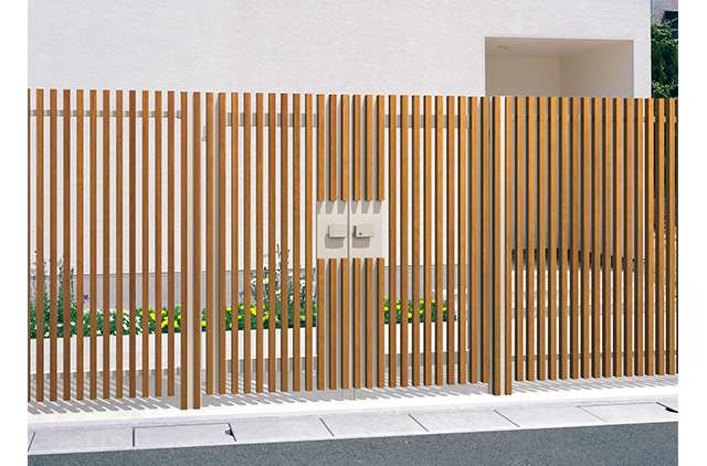 スクリーンサイズ：H=1600、1800、2000の場合　三協アルミ　門・フェンスまわり　フェンス・スクリーン　目隠し　モダン　おしゃれ　エクステリア　愛知・名古屋の外構専門店パートナーホームのエクステリア　製品一覧　ガーデンスクリーン　エルファード片面タイプ|パートナーホーム