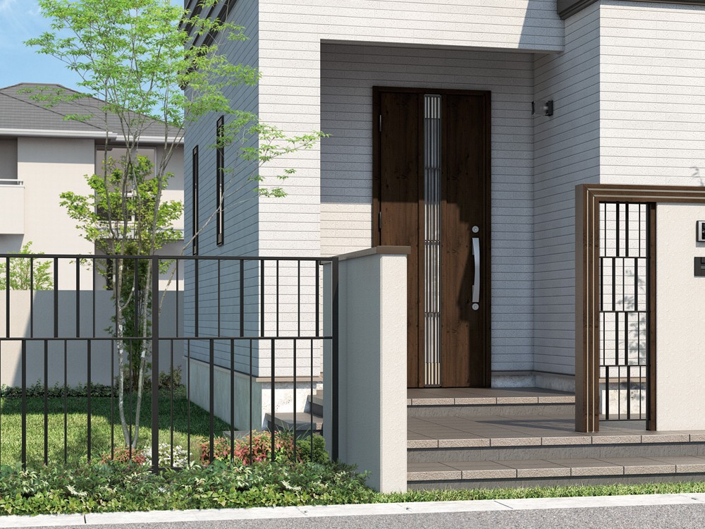 三協アルミ　鋳物フェンス　キャスタイル【外構エクステリア商品】|サムネイル　三協アルミ　門・フェンスまわり　フェンス・スクリーン　目隠し　モダン　おしゃれ　エクステリア　愛知・名古屋の外構専門店パートナーホームのエクステリア　製品一覧　鋳物フェンス　キャスタイル|パートナーホーム