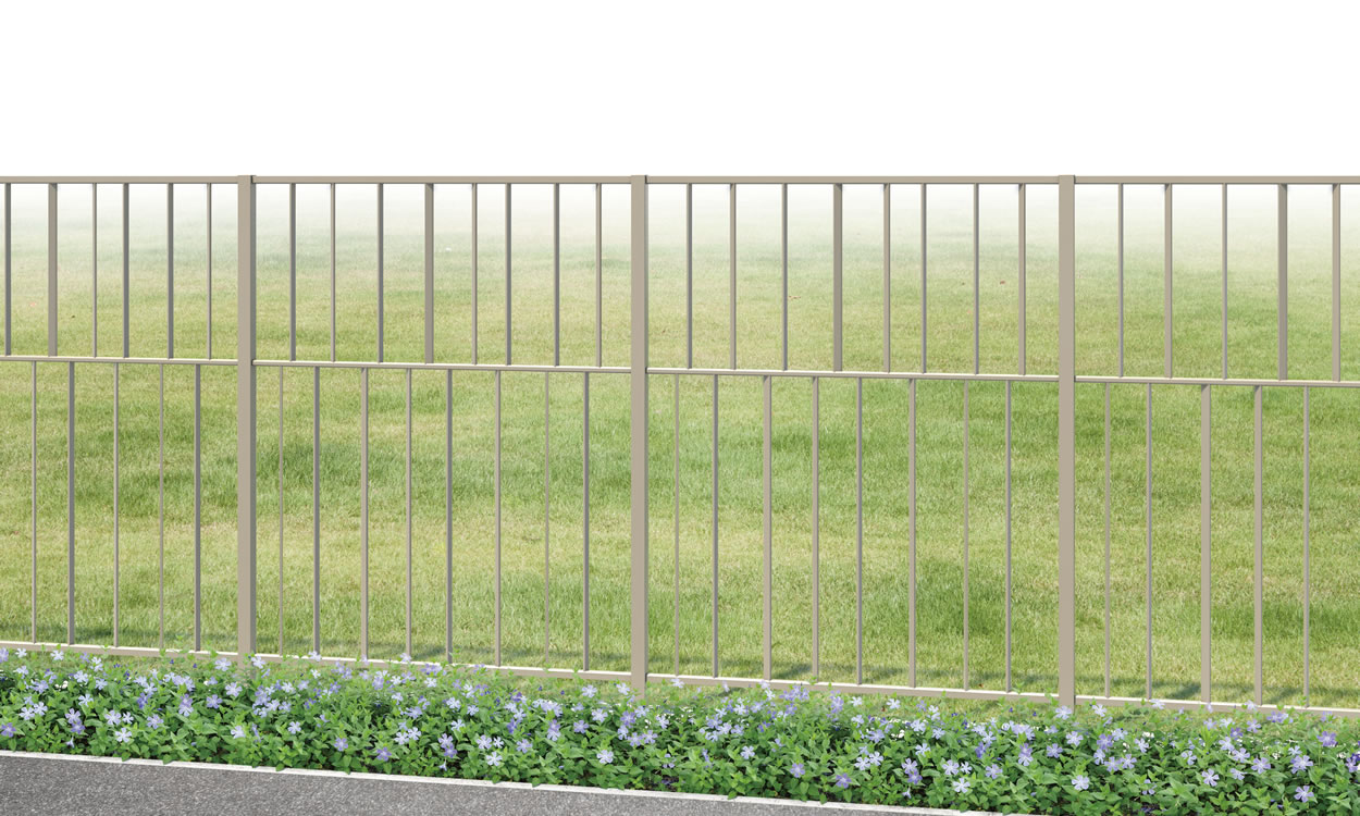 3型 間仕切り支柱タイプ／アーバングレー（UC）／1012　三協アルミ　門・フェンスまわり　フェンス・スクリーン　目隠し　モダン　おしゃれ　エクステリア　愛知・名古屋の外構専門店パートナーホームのエクステリア　製品一覧　鋳物フェンス　キャスタイル|パートナーホーム