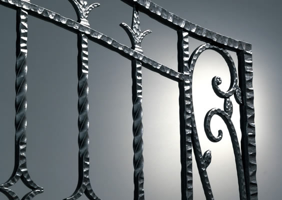 オープンな曲線のコントラストを鍛造調で表現しました。　三協アルミ　門・フェンスまわり　フェンス・スクリーン　目隠し　モダン　おしゃれ　エクステリア　愛知・名古屋の外構専門店パートナーホームのエクステリア　製品一覧　鋳物フェンス　アリッサム　|パートナーホーム