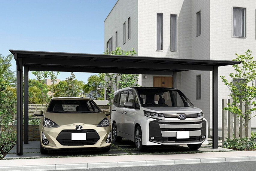 LIXIL　ネスカF　ポリカ屋根　カーポート　外構工事　エクステリア|パートナーホーム