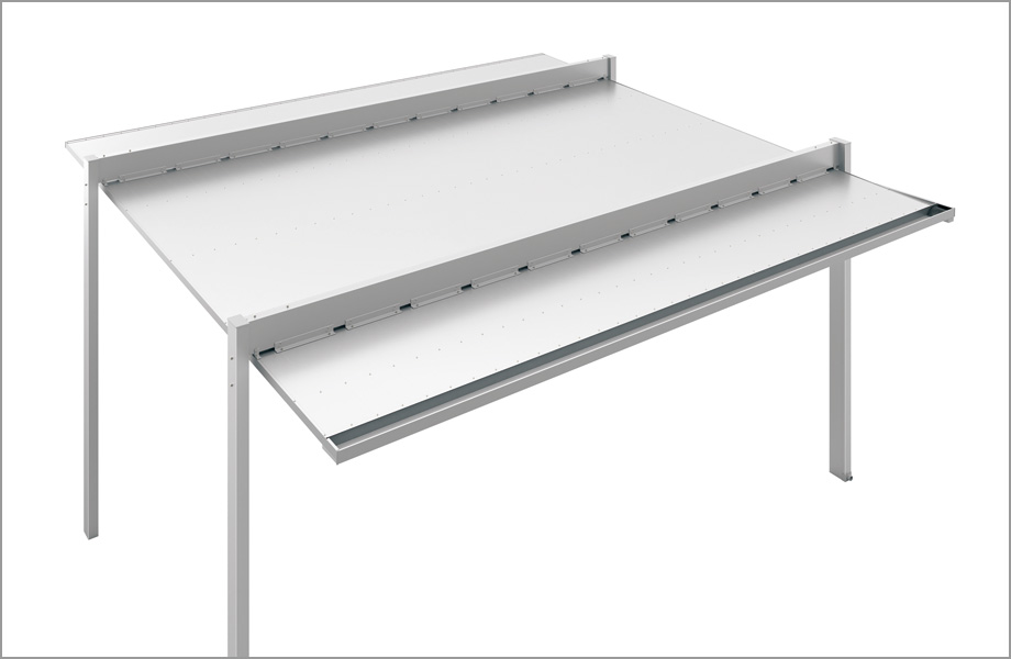 フレーム（柱・梁）・屋根：サンシルバー（SLC）　三協アルミ　車庫まわり　カーポート　モダン　おしゃれ　エクステリア　愛知・名古屋の外構専門店パートナーホームのエクステリア　製品一覧　FⅡ-RW（両側支持タイプ）|パートナーホーム