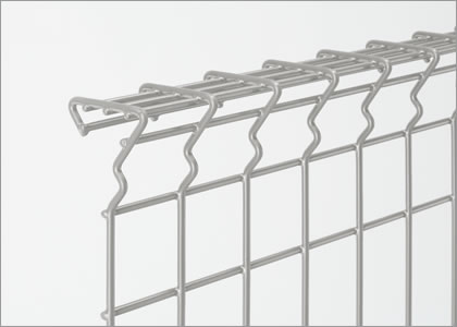 上部　三協アルミ　門・フェンスまわり　フェンス・スクリーン　目隠し　モダン　おしゃれ　エクステリア　愛知・名古屋の外構専門店パートナーホームのエクステリア　製品一覧 スチールメッシュ　ユメッシュZ型フェンス|パートナーホーム