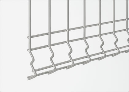 下部　フリー支柱タイプ　三協アルミ　門・フェンスまわり　フェンス・スクリーン　目隠し　モダン　おしゃれ　エクステリア　愛知・名古屋の外構専門店パートナーホームのエクステリア　製品一覧 スチールメッシュ　ユメッシュZ型フェンス|パートナーホーム