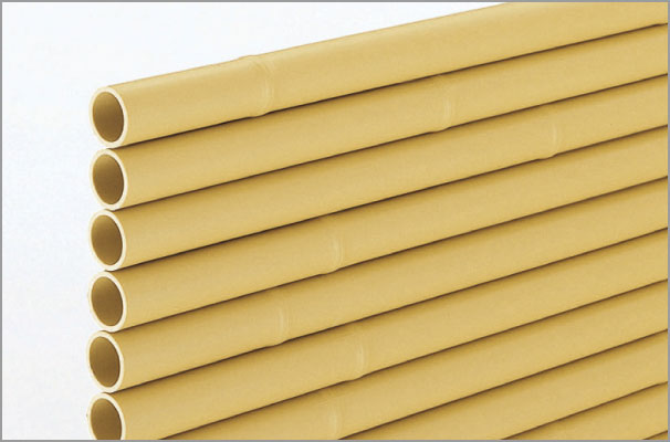 竹パイプ ABS＋SAS樹脂 ●対応商品： 御簾垣、大津垣、四ツ目垣、金閣寺垣、竜安寺垣　三協アルミ　門・フェンスまわり　フェンス・スクリーン　目隠し　モダン　おしゃれ　エクステリア　愛知・名古屋の外構専門店パートナーホームのエクステリア　製品一覧　樹脂竹垣　紗更|パートナーホーム