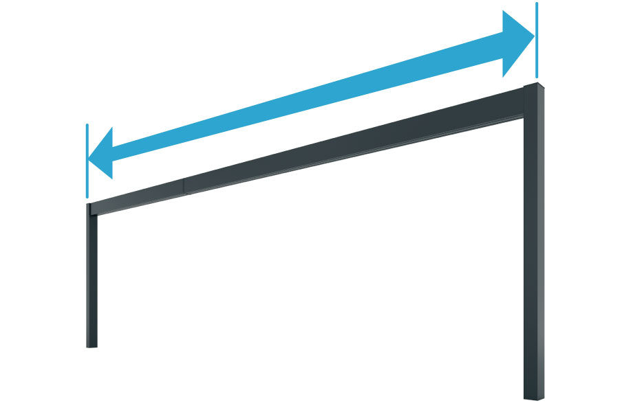 敷地形状に合わせて梁の延長が可能 三協アルミ　車庫まわり　カーポート　モダン　おしゃれ　エクステリア　愛知・名古屋の外構専門店パートナーホームのエクステリア　製品一覧　FⅡ-RW（両側支持タイプ）|パートナーホーム