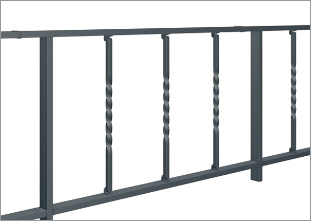 洋風たて桟　三協アルミ　門・フェンスまわり　目隠し　モダン　おしゃれ　エクステリア　愛知・名古屋の外構専門店パートナーホームのエクステリア　製品一覧　歩行者用補助手すり　ジーエムライン|パートナーホーム