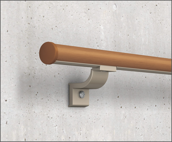 固定式（形材タイプ） 三協アルミ　玄関アプローチ　門・フェンスまわり　モダン　おしゃれ　エクステリア　愛知・名古屋の外構専門店パートナーホームのエクステリア　製品一覧　歩行者用補助手すり　エトランポS・エトランポU|パートナーホーム