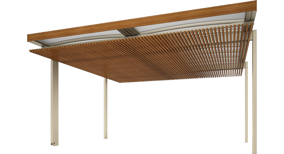 梁下格子 格子向き：奥行方向　三協アルミ　車庫まわり　カーポート　モダン　おしゃれ　エクステリア　愛知・名古屋の外構専門店パートナーホームのエクステリア　製品一覧　カーポート　U.スタイル アゼスト セレクトラインタイプ|パートナーホーム