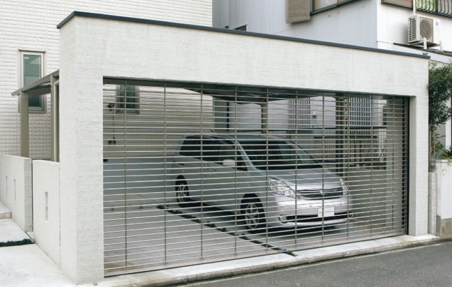 R型（下地ボードタイプ）　三協アルミ　車庫まわり　玄関ゲート　アーチ　モダン　おしゃれ　エクステリア　愛知・名古屋の外構専門店パートナーホームのエクステリア　製品一覧　シャッターゲート　パレオ|パートナーホーム