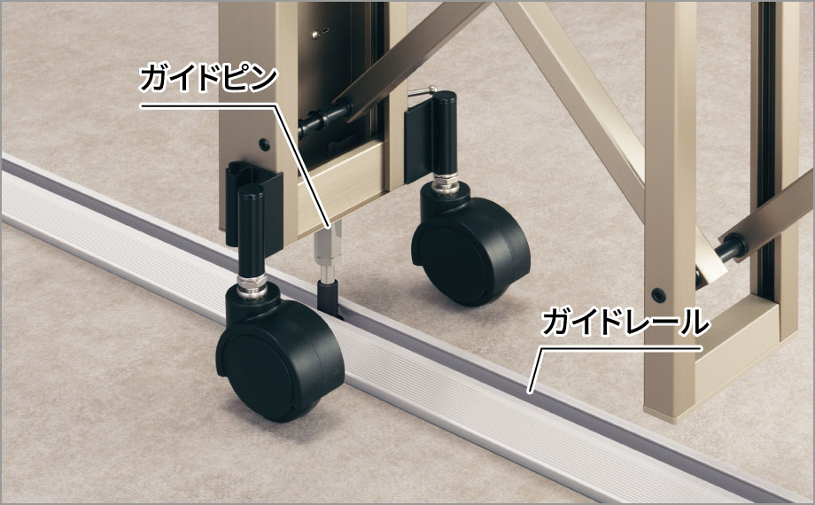 ガイドレールタイプ 回転収納が可能ですので広い開口幅を確保できます。土間施工後にレールを取り付けできる後付けタイプです。　三協アルミ　車庫まわり　モダン　おしゃれ　エクステリア　愛知・名古屋の外構専門店パートナーホームのエクステリア　製品一覧　カーテンゲート　クロスゲート　CVG|パートナーホーム