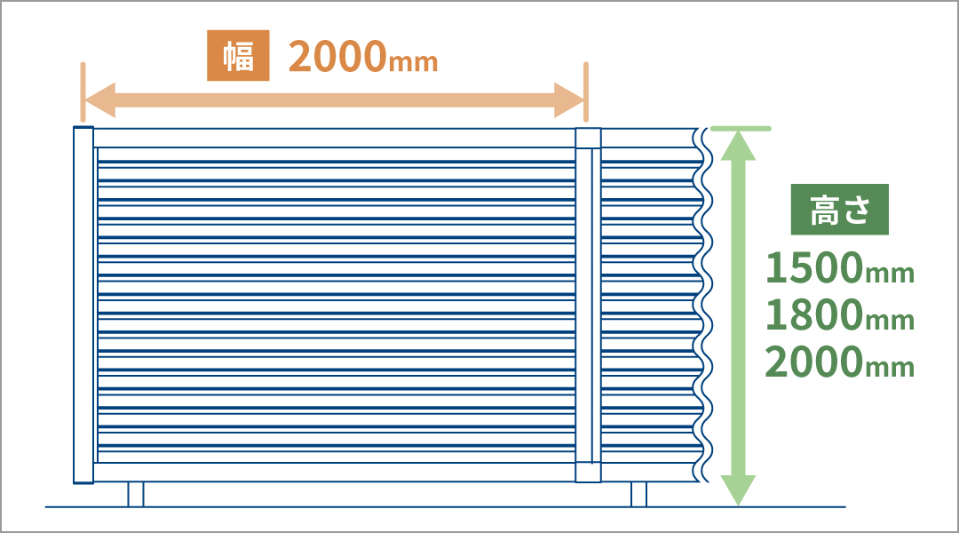 1型（横ルーバータイプ）　三協アルミ　パブリックエクステリア　目隠し　モダン　おしゃれ　エクステリア　愛知・名古屋の外構専門店パートナーホームのエクステリア　製品一覧　大型フェンス フレランドN|パートナーホーム