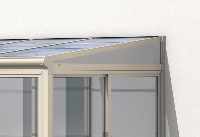 フラット屋根 三協アルミ　雨よけ　洗濯　物干し　ランドリー　庭まわり 　ウォールエクステリア　モダン　おしゃれ　エクステリア　愛知・名古屋の外構専門店パートナーホームのエクステリア　製品一覧　テラス囲い　晴れもようwith|パートナーホーム