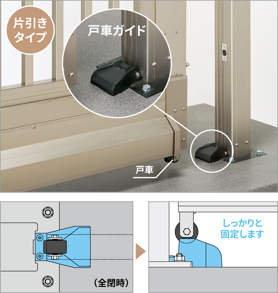 片引きタイプ　三協アルミ　パブリックエクステリア　モダン　おしゃれ　エクステリア　愛知・名古屋の外構専門店パートナーホームのエクステリア　製品一覧　大型引戸門扉　クラウディートⅡ|パートナーホーム